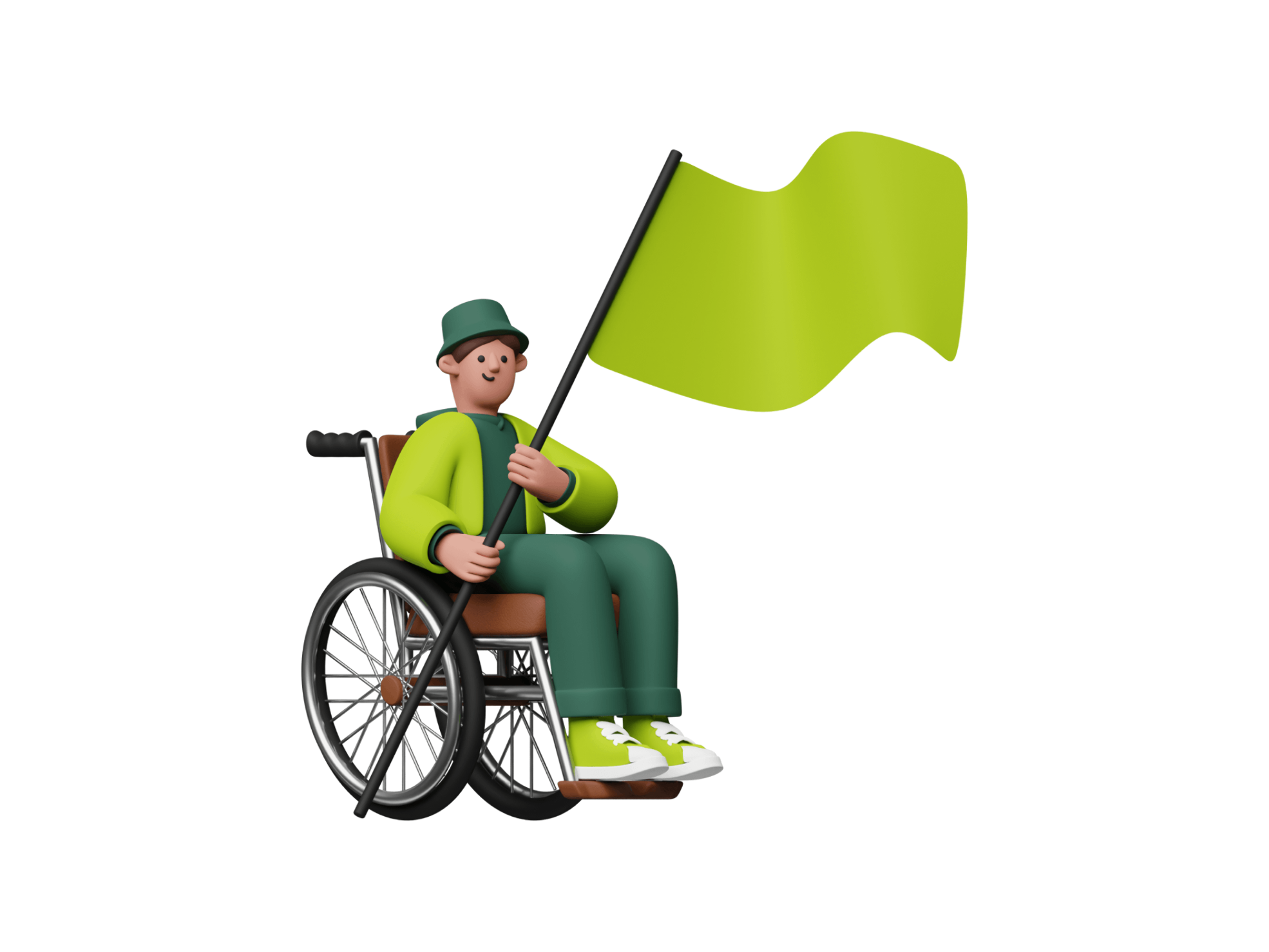 holding-a-green-flag